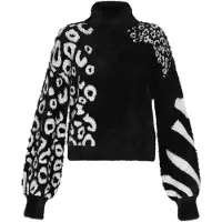 MyMo ROCKS Pullover preto / branco