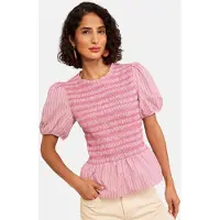 Love & roses Blusa cyclam / cor-de-rosa / branco