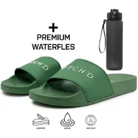 Dutch'd Sapato de praia/banho 'Pool Slide' verde escuro