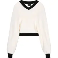 Dreimaster Klassik Pullover 'Classic Look' preto / offwhite