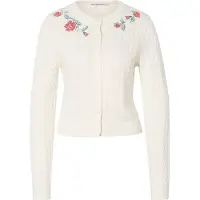 Abercrombie & Fitch Casaco de malha verde / vermelho / branco