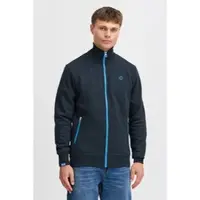 !Solid Casaco em moletão 'Benn' azul escuro / branco