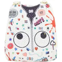 MyMo Pop Mochila 'Pop Eyetheme' navy / cinzento / vermelho / branco