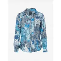 KOROSHI Blusa azul / azul claro / cinzento / offwhite
