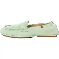El naturalista para mulher. 25822S183005_0G3 Mocassins de couro N5822S Essence verde (41), Plano, Nenhum, Casual, Clássico