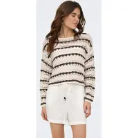 ONLY Pullover 'ONLGeena' creme / chocolate / rosé