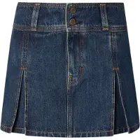 Levi's Saia 'Inverted Pleat Mini' azul ganga