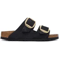 Birkenstock para mulher. 1032881 Sandálias Arizona Big Buckle (Ajuste Estreito) preto (38), Plano, Nenhum, Casual