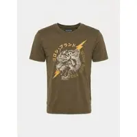 KOROSHI Camisa ecru / castanho / amarelo