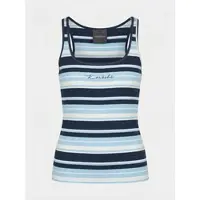 KOROSHI Top navy / azul claro / branco