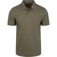 Hugo Boss para homem. 50507803 Pólo em algodão elástico de corte justo com logótipo aplicado em verde (M), Casual, Manga curta