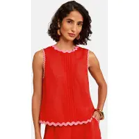 Love & roses Top cor-de-rosa / vermelho vivo