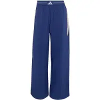 Adidas Calças de desporto 'Hyperglam Color Block Wide Woven' azul cobalto / branco