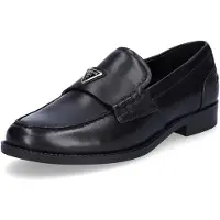 GUESS para mulher. FLTBSOLEA14 Mocassins de Couro Beliso preto (39), Plano, Nenhum, Casual, Clássico