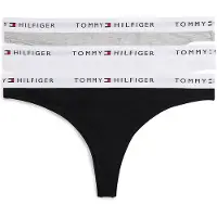 Tommy Hilfiger Underwear Tanga 'Essential' navy / cinzento / preto / branco