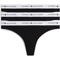 Tommy Hilfiger Underwear Tanga 'Essential' cinzento claro / vermelho / preto / branco