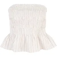 Vero moda Top 'VMGLOW' taupe / branco