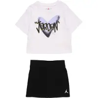 Jordan Conjuntos 'I HEART' roxo pastel / preto / branco