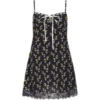 Mymo Vestido amarelo / preto / branco