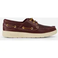 Timberland para homem. TB0A6CXMEIW1 Sapatos de barco Portofino Pier cor de vinho (42), Couro, Marrom, Plano, Cordão, Clássico