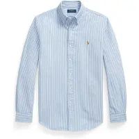 Ralph Lauren para homem. 710B22593002 Camisa oxford de seersucker Custom Fit azul (XXL), Casual, Algodão, Manga comprida