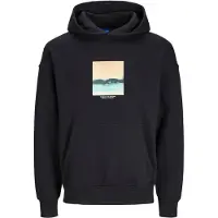 Jack & Jones Sweatshirt 'JORVesterbro Aqua' aqua / laranja claro / preto / branco