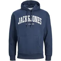 Jack & Jones Sweatshirt 'JJEJosh' navy / branco