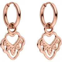 Purelei Brincos 'Heart' ouro rosa