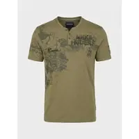 KOROSHI Camisa antracite / cáqui