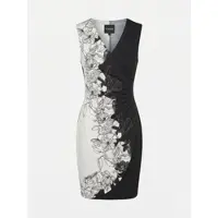 KOROSHI Vestido de cocktail preto / branco