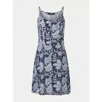 KOROSHI Vestido navy / branco