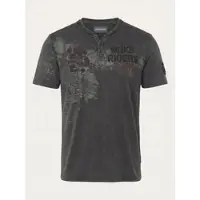 KOROSHI Camisa cinzento / cinzento escuro / vermelho vinho / preto
