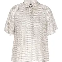 Dreimaster Klassik Blusa 'Classic Look' cinzento escuro / branco