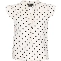 Faina Blusa 'Fashion Look' creme / preto