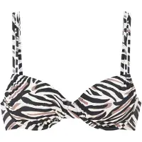 LASCANA Top de biquíni creme / greige / preto