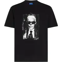 Karl lagerfeld JEANS Camisa ' KAMEO' cinzento escuro / preto / branco