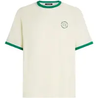Karl Lagerfeld Camisa 'Ikon' creme / verde escuro