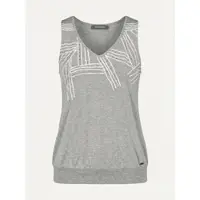 KOROSHI Top cinzento / branco
