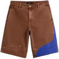 Desigual Calças 'Bermuda' azul cobalto / castanho