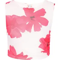 IZIA Top rosa / branco