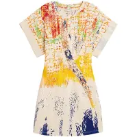 Desigual Vestido 'M. C. Lacroix' creme / azul escuro / amarelo / vermelho