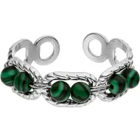 Purelei Anel 'Harmony' verde / prata
