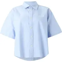 Carhartt WIP - Marcas - W' S/S Kaia Shirt Bleach White para Mulher - Tamanho S - Azul