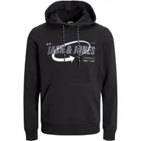 Jack & Jones Sweatshirt 'JCOBlack' cinzento / preto / branco
