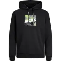 Jack & Jones Sweatshirt 'JCOLogan' cinzento / maçã / preto / branco
