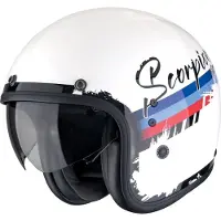 Scorpion Belfast Evo Adonis Capacete Branco/Vermelho/Azul S unissexo