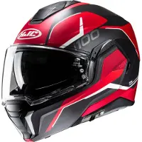 HJC i100 Lorix MC1SF capacete articulado Mate/Preto/Branco/Vermelho S unissexo