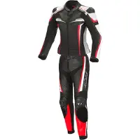 Büse Mille macacão de couro Preto/Branco/Vermelho 36
