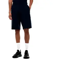 EA7 para homem. 7M001481_AF12660 Bermudas Logo Series em interlock marinho (XS), Casual, Esportivo, Algodão