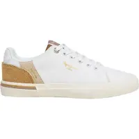 Pepe Jeans para mulher. PLS300014 Ténis Kenton Combi branco (37), Tecido, Plano, Cordão, Casual